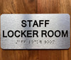 FD STAFF LOCKER ROOM SIGN WITH RAISED LETTERS
