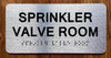 NYC SPRINKLER VALVE ROOM SIGN WITH RAISED LETTERS