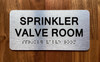 HPD SPRINKLER VALVE ROOM SIGN WITH RAISED LETTERS
