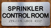 FD SPRINKLER CONTROL ROOM SIGN WITH RAISED LETTERS