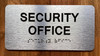 NYC SECURITY OFFICE SIGN WITH RAISED LETTERS
