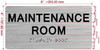 FD MAINTENANCE ROOM SIGN WITH RAISED LETTERS