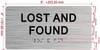 FD LOST AND FOUND SIGN WITH RAISED LETTERS
