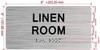 FD LINEN ROOM SIGN WITH RAISED LETTERS