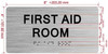 NYC FIRST AID ROOM SIGN WITH RAISED LETTERS
