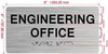 NYC ENGINEERING OFFICE SIGN WITH RAISED LETTERS