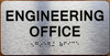 ENGINEERING OFFICE SAFETY SIGN WITH RAISED LETTERS