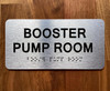 FD BOOSTER PUMP ROOM SIGN WITH RAISED LETTERS