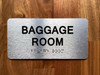 FD BAGGAGE ROOM SIGN WITH RAISED LETTERS