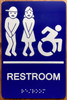RESTROOM SIGN RAISED LETTERS