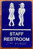 HPD RESTROOM SIGN RAISED LETTERS
