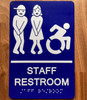 NYC RESTROOM SIGN RAISED LETTERS