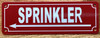 SPRINKLER LEFT ARROW SIGN