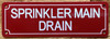 HPD SPRINKLER MAIN DRAIN SIGN