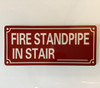 NYC FIRE STANDPIPE IN STAIR BLANK SIGN