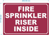 NYC ONE  FIRE SPRINKLER RISER INSIDE SIGN