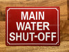 NYC MAIN WATER SHUT-OFF SIGN