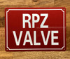 FD RPZ VALVE SIGN