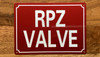 RPZ VALVE SAFETY SIGN