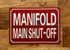 NYC MANIFOLD MAIN SHUT-OFF SIGN