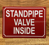 NYC STANDPIPE VALVE INSIDE SIGN