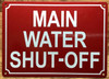 HPD MAIN WATER SHUT OFF SIGN