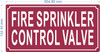 NYC FIRE SPRINKLER CONTROL VALVE SIGN