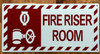 FIRE RISER ROOM SIGN -ZEBRA LINE