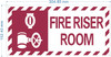 FD FIRE RISER ROOM SIGN -ZEBRA LINE