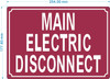 NYC MAIN LINE DISCONNECT SWITCH FOR ELEVATORS SIGN