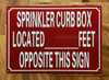 HPD SPRINKLER CURB VALVE LOCATED SIGN
