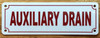 HPD AUXILIARY DRAIN SIGN