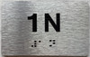 APT NUMBER 1N SIGN-UNIT NUMBER SIGN WITH RAISED LETTERS