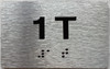 APT NUMBER 1T SIGN-UNIT NUMBER SIGN WITH RAISED LETTERS