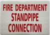 FIRE DEPARTMENT STANDPIPE CONNECTION STICKER/DECAL