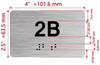 NYC APT NUMBER 2C SIGN-UNIT NUMBER SIGN WITH RAISED LETTERS