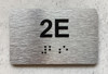 HPD APT NUMBER 2E SIGN-UNIT NUMBER SIGN WITH RAISED LETTERS