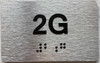 APT NUMBER 2G SIGN-UNIT NUMBER SIGN WITH RAISED LETTERS
