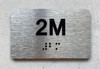 NYC APT NUMBER 2M SIGN-UNIT NUMBER SIGN WITH RAISED LETTERS