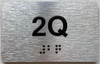 APT NUMBER 2Q SIGN-UNIT NUMBER SIGN WITH RAISED LETTERS