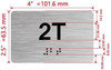 FD APT NUMBER 2T SIGN-UNIT NUMBER SIGN WITH RAISED LETTERS