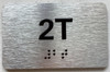 HPD APT NUMBER 2T SIGN-UNIT NUMBER SIGN WITH RAISED LETTERS