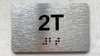 APT NUMBER 2T SAFETY SIGN-UNIT NUMBER SAFETY SIGN WITH RAISED LETTERS