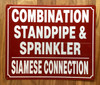 FD COMBINATION STANDPIPE AND SPRINKLER SIAMESE CONNECTION SIGN