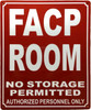HPD FACP ROOM SIGN- FIRE ALARM CONTROL PANEL ROOM SIGN