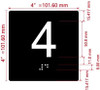 NYC ELEVATOR FLOOR NUMBER THE LEXINGTON AVE LINE (4TH FLOOR) SIGN