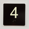 ELEVATOR FLOOR NUMBER THE LEXINGTON AVE LINE (4TH FLOOR) COMPLIANCE SIGN