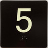 HPD ELEVATOR FLOOR NUMBER THE LEXINGTON AVE LINE (5TH FLOOR) SIGN