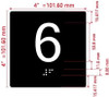 HPD ELEVATOR FLOOR NUMBER THE LEXINGTON AVE LINE (6TH FLOOR) SIGN