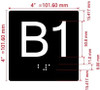 NYC ELEVATOR FLOOR NUMBER THE LEXINGTON AVE LINE (B1- BASEMENT 1) SIGN